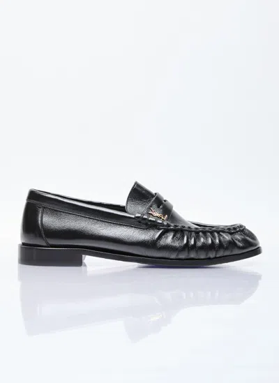 Saint Laurent Le Loafer Penny Slippers In Black