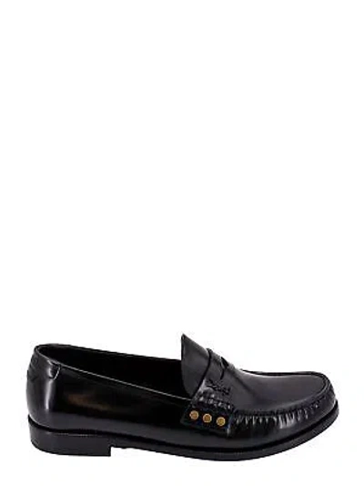 Pre-owned Saint Laurent Le Loafer Penny Slippers In Black
