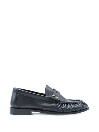 Saint Laurent Le Loafer Ruched Loafers In Animal Print