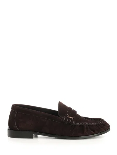 SAINT LAURENT LE LOAFER SCARPE BASSE BROWN
