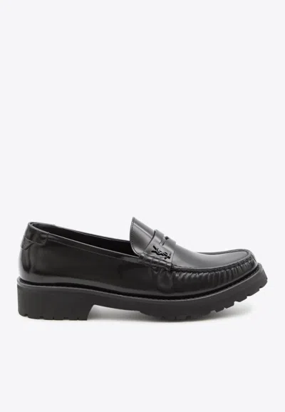 Saint Laurent Le Loafer Shiny Leather Loafers