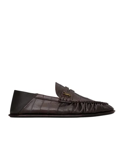 Saint Laurent Le Loafer Shoes In Brown