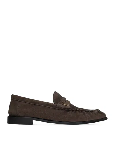 SAINT LAURENT LE LOAFER SOFT SUEDE MOCCASINS