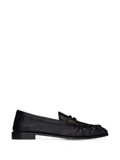 Saint Laurent Le Loafer Soft Matte Leather Loafers In Black
