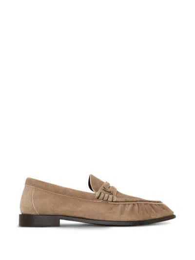 Saint Laurent Le Loafer Supple In Suede In Animal Print