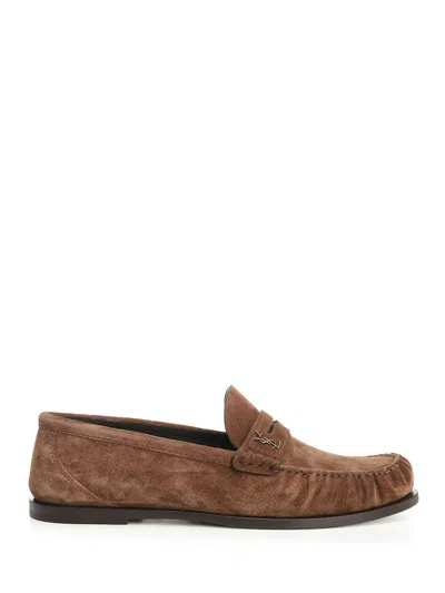 Saint Laurent Le Loafer Supple Scarpe Basse Brown