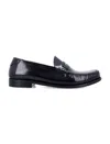 Saint Laurent Cassandre Patent Leather Loafers In Black