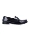 Saint Laurent Cassandre Patent Leather Loafers In Black