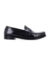 Saint Laurent Cassandre Patent Leather Loafers In Black