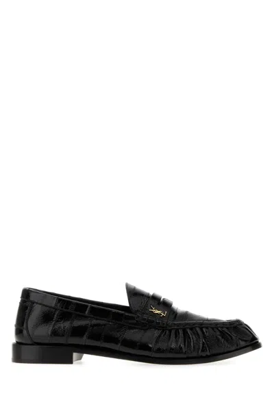 Saint Laurent Le Loafers Black Leather Loafers