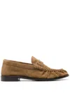 Saint Laurent Camel Suede Le Loafer Loafers In Brown