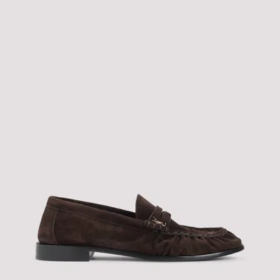 Saint Laurent Le Loafers In Brown