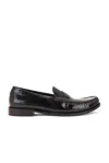 Saint Laurent Le Loafer Moccasins In Shiny Leather Scarpe Basse Black In Black