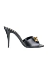 Saint Laurent Le Maillon 95mm Heel Sandals In Black