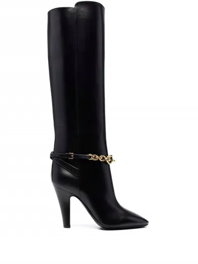 Saint Laurent Le Maillon 95 Boot Vanity Soft In Black