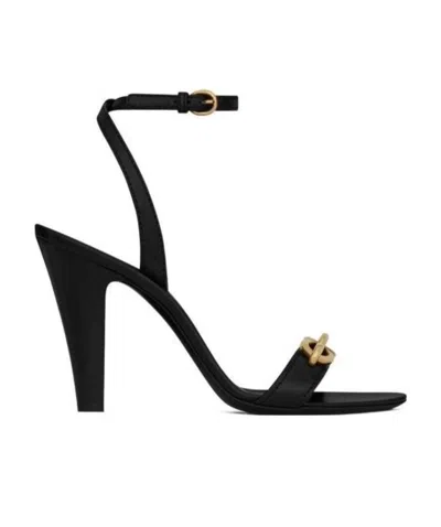 Saint Laurent Le Maillon 95mm Sandals In Black