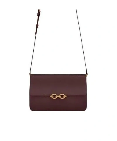 Saint Laurent Le Maillon Crossbody Bag In White