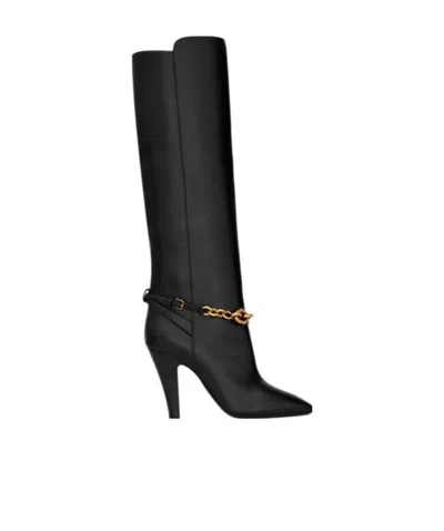 SAINT LAURENT SAINT LAURENT LE MAILON CHAIN-DETAILED BOOTS