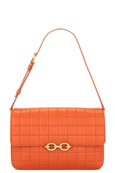 Saint Laurent Le Maillon Satchel Bag In Celosia Orange