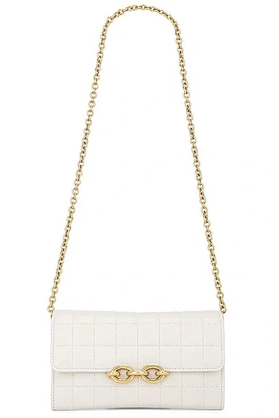 Saint Laurent Le Maillon Wallet On Chain Bag In Blanc Vintage
