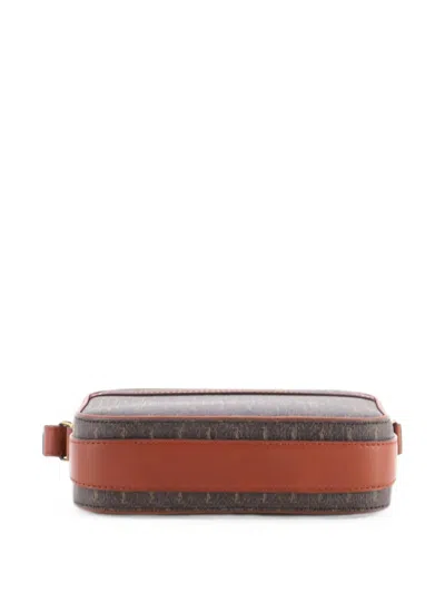 Pre-owned Saint Laurent Le Monogramme Camera Bag Monogram All Over Coated Canvas And Leather Small Crossbody Bag In Brown