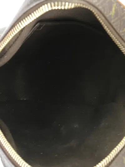Pre-owned Saint Laurent Le Monogramme Pouch Monogram All Over Coated Canvas And Leather Small Crossbody Bag In Brown
