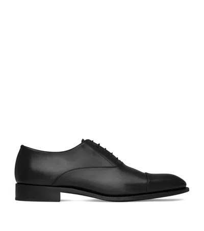 Saint Laurent Leather Adrien Oxford Shoes In Animal Print