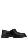 Saint Laurent Black Leather Lace-up Shoes In Neroneronero