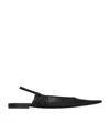 Saint Laurent Black Annemarie Backless Ballerinas In Black