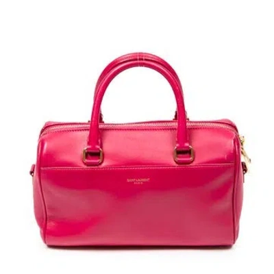 Pre-owned Saint Laurent Leather Baby Duffle Null In Pink