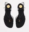 Saint Laurent Leather Babylone Sandals In Black
