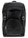 Saint Laurent Versatile Leather Backpack Featuring Zip Pocket In Black