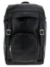 Saint Laurent Versatile Leather Backpack Featuring Zip Pocket In Black
