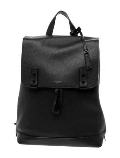 Pre-owned Saint Laurent Leather Backpack In Black