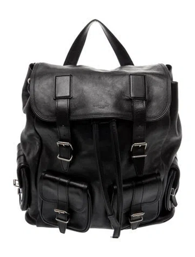 Pre-owned Saint Laurent Leather Backpack In Black