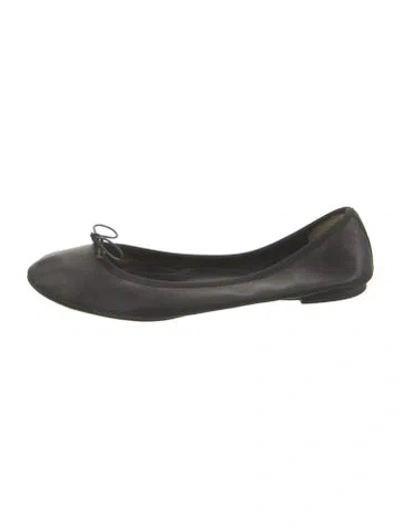 Pre-owned Saint Laurent Leather Ballet Flats In Black