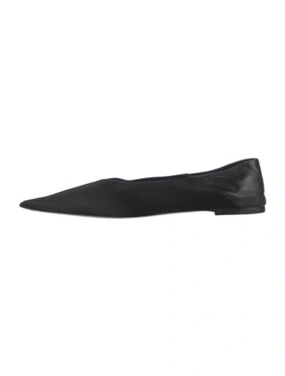 Pre-owned Saint Laurent Leather Ballet Flats In Black