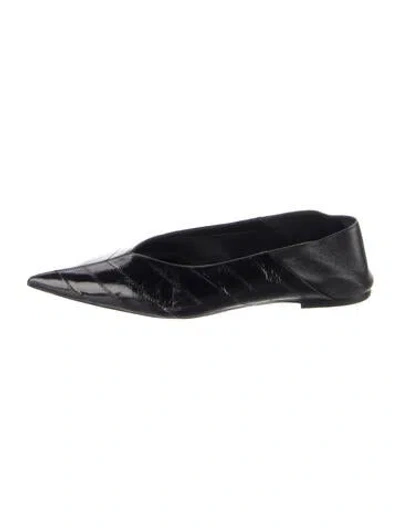 Pre-owned Saint Laurent Leather Ballet Flats In Blue