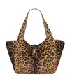 Saint Laurent Leather Bea Le 5 À Tote Bag In Brown