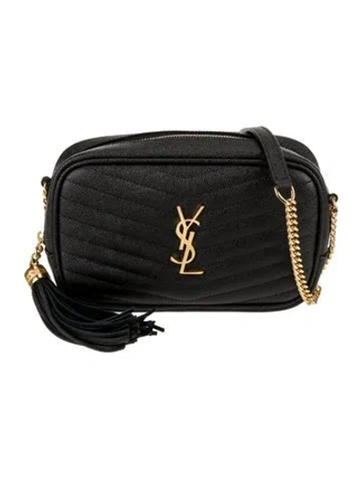 Pre-owned Saint Laurent Leather Belt Bag In Black