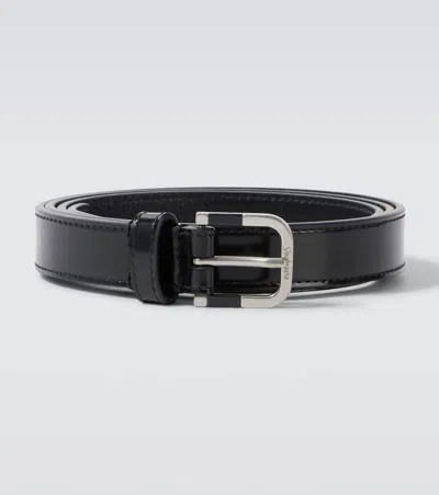 Saint Laurent Leather Belt In Black