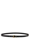 Saint Laurent Monogram Thin Belt In Black