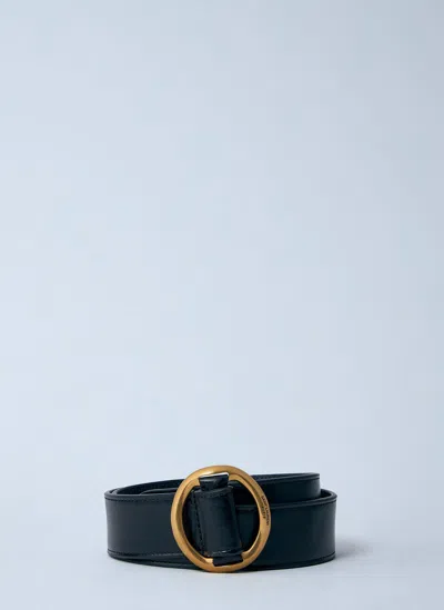 Saint Laurent Leather Belt In Blue