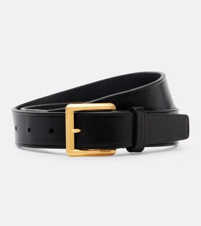 Saint Laurent Leather Belt In Black