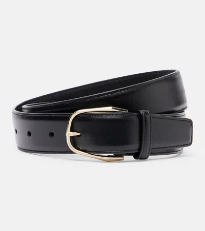 Saint Laurent Leather Belt In Black