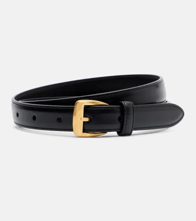 Saint Laurent Leather Belt In Black