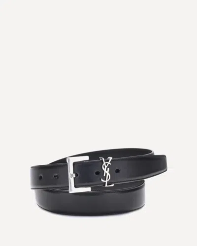 Saint Laurent Cintura In Pelle In Black
