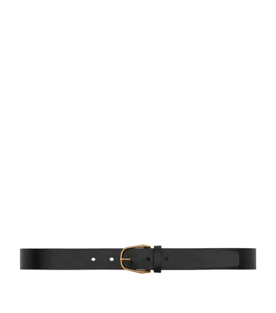 Saint Laurent Leather Belt In Black