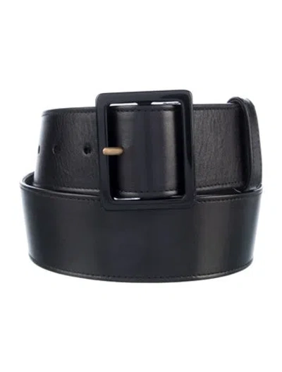 Pre-owned Saint Laurent Leather Belt In Black
