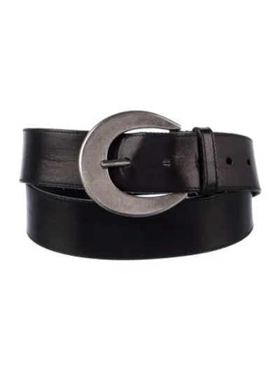 Pre-owned Saint Laurent Leather Belt In Black
